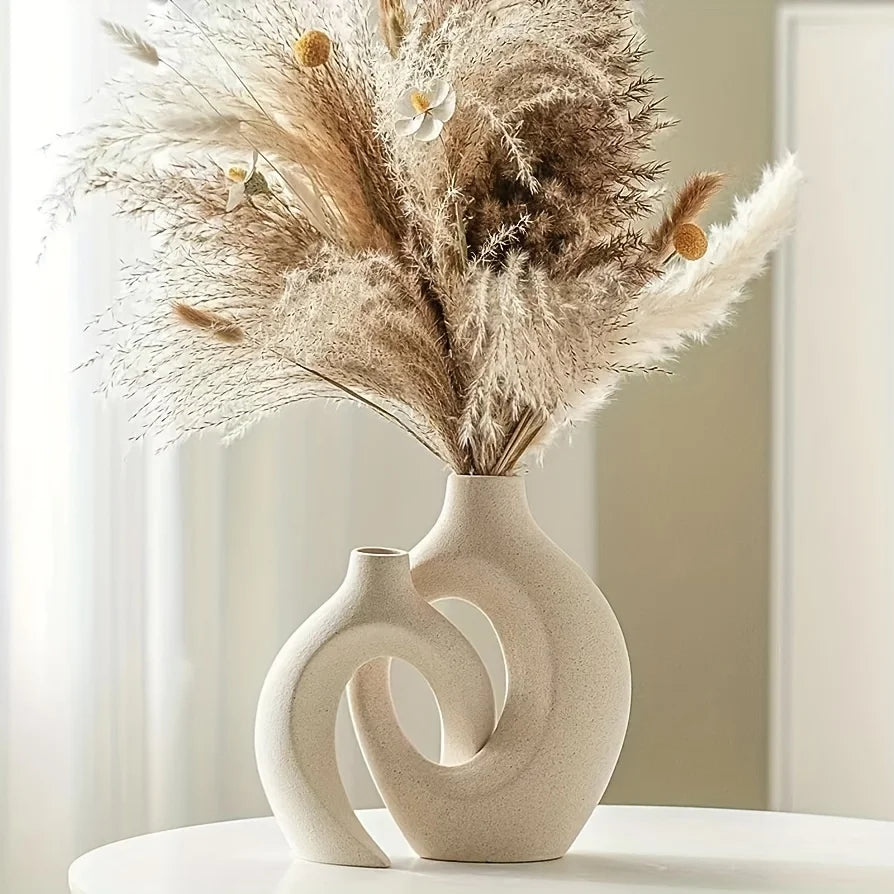 Hollow Ceramic Vase Set for Modern Decor-3