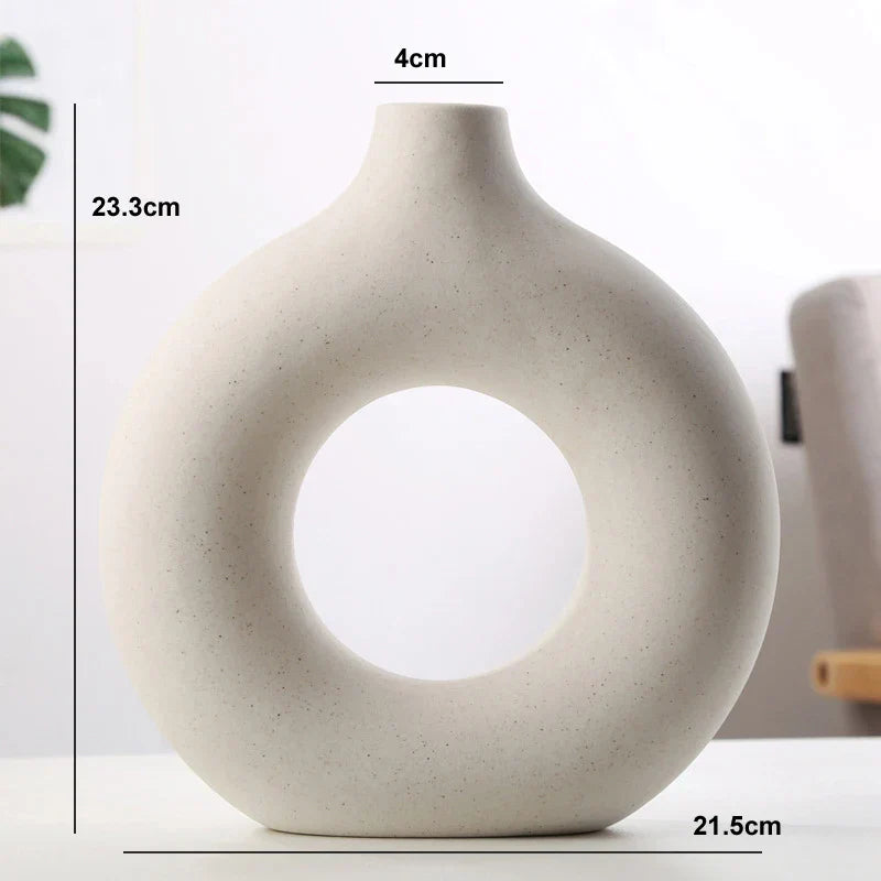 Round Ceramic Vase for Home Decor-2