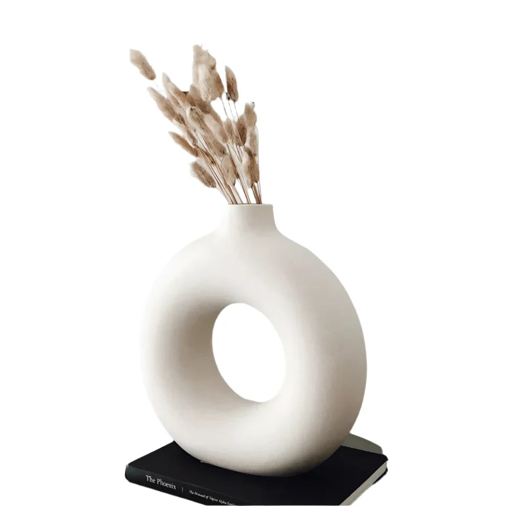 Round Ceramic Vase for Home Decor-0